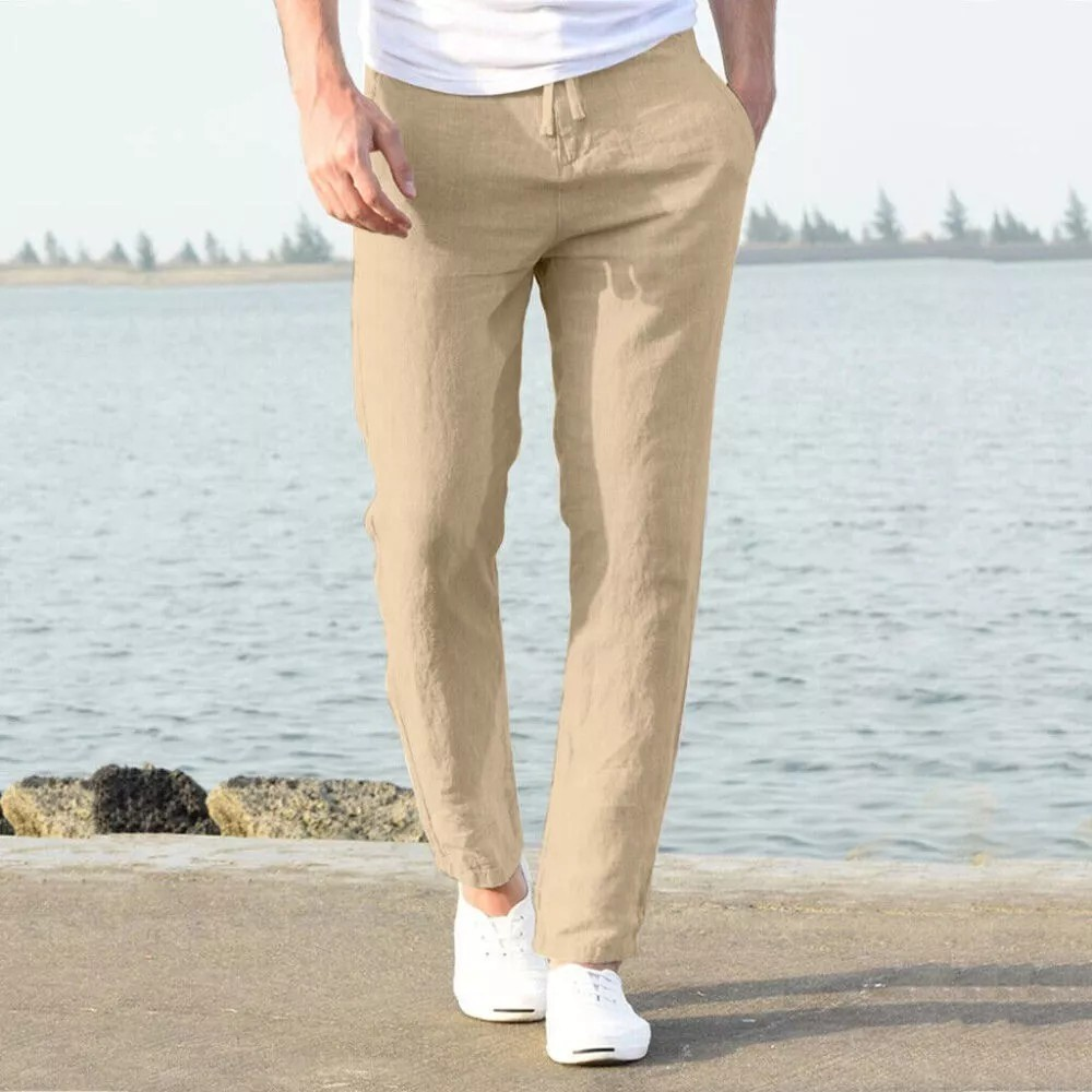 WHITE LINEN PANTS