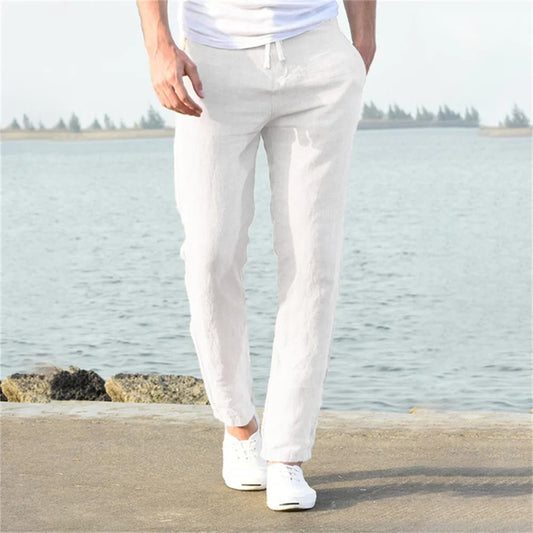 WHITE LINEN PANTS